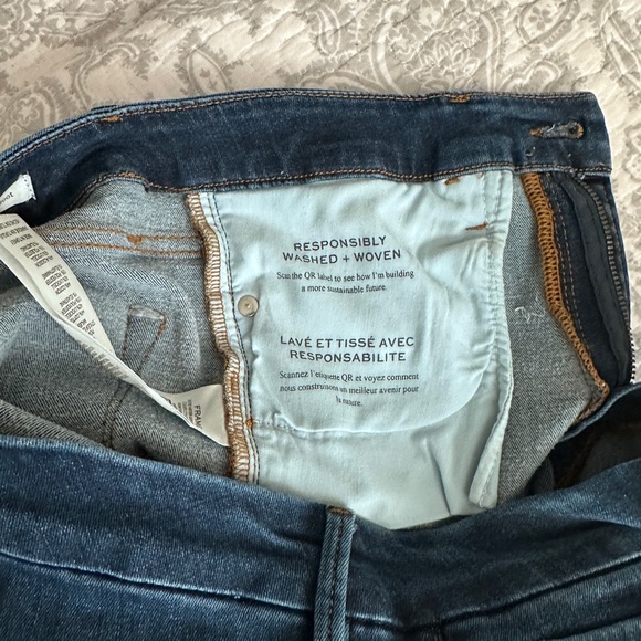 FRAME Denim Blue Le Crop Mini Boot Cascade Hem Bootcut Jeans Women's Size 28 - Picture 6 of 9